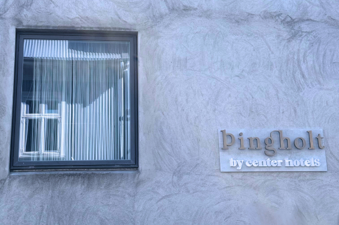 Exterior wall and window at Þingholt by Center Hotels in downtown Reykjavík