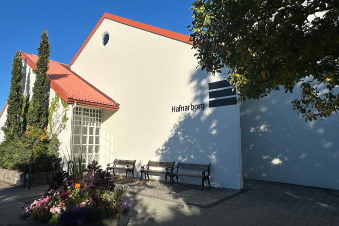 Exterior of Hafnarborg Centre of Culture and Fine Art in Hafnarfjörður, Iceland