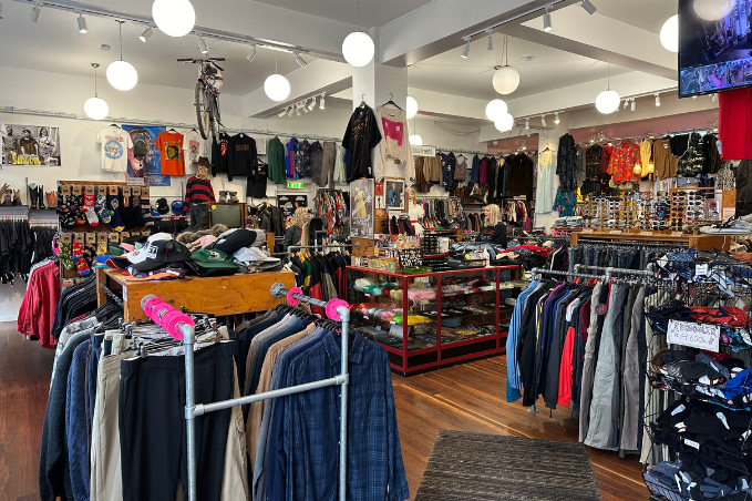 Thrift store in Reykjavik with second hand clothing and accessories