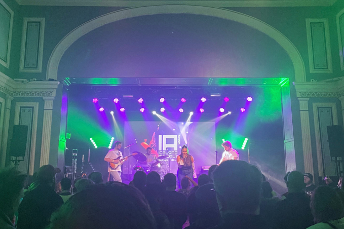 Live concert during Iceland Airwaves music festival in Reykjavík