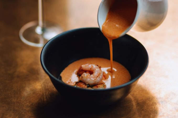 Soup being served at Jörgensen Kitchen & Bar in Reykjavík.
