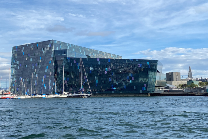 Harpa Concert Hall by the waterfront in Reykjavík, Iceland
