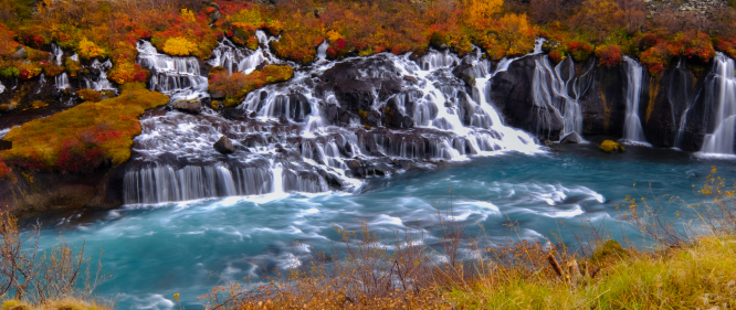 Autumn Blog Hraunfossar Autumn Blog Hraunfossar